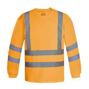 POLERA DRYFIT MANGA LARGA HOMBRE NARANJO